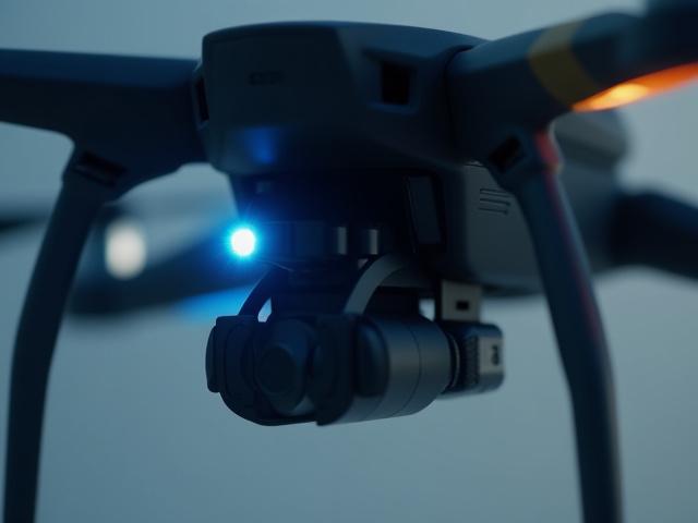 ドローンに搭載された軽量で小型の特殊照明モジュール